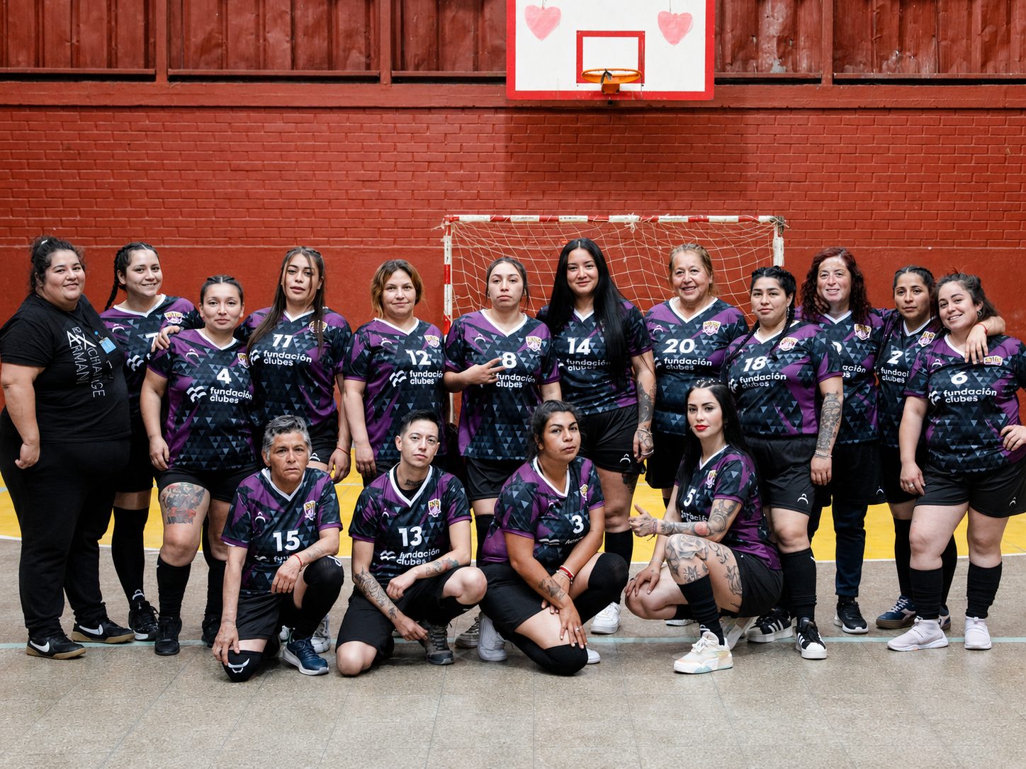 Equipo femenino de un club de barrio